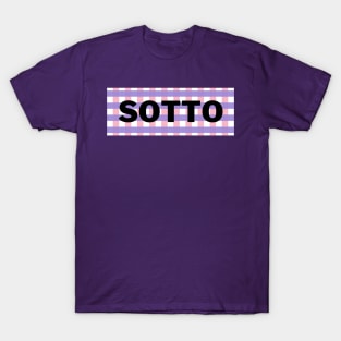 Purple Checkered Sotto Surname T-Shirt